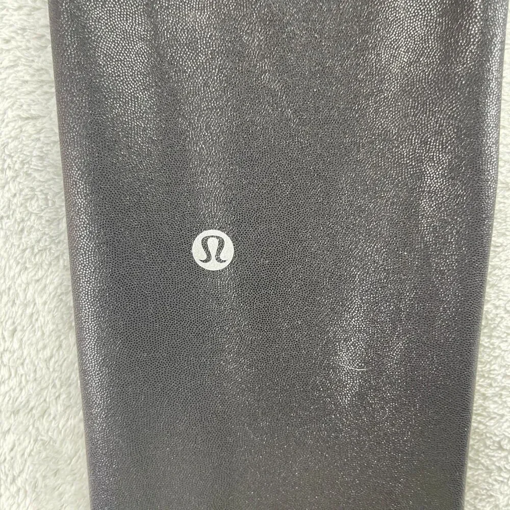 Lululemon Wunder Train 25 In Foil Leggings Womens 4 Black Stretch Yoga Running - Picture 6 of 9